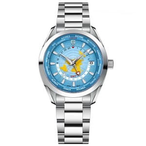 Retro Chronograph Sports Watch with GMT and Sapphire Glass