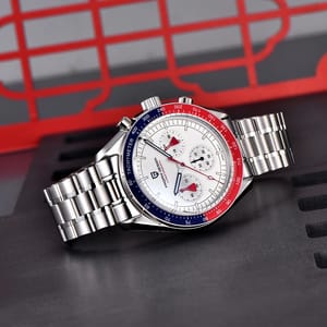 Luxury Chronograph Quartz Watch with Sapphire Glass and Date