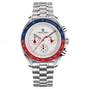 Luxury Chronograph Quartz Watch with Sapphire Glass and Date
