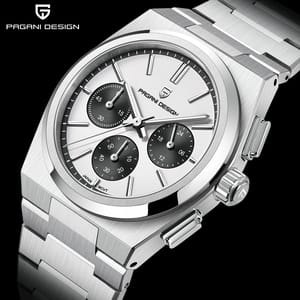 Luxury Chronograph Quartz Watch with Sapphire Glass and Style Luxury Chronograph Quartz Watch with Sapphire Glass and Style