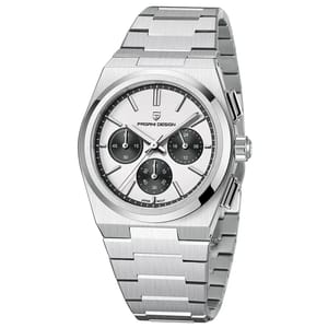 Luxury Chronograph Quartz Watch with Sapphire Glass and Style
