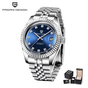 Luxury Mechanical Men's Watch with Sapphire Glass and 10Bar Waterproof