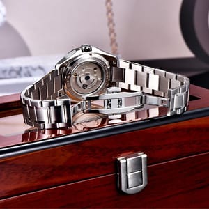 Luxury Automatic Mechanical Watch with Sapphire Glass and Calendar