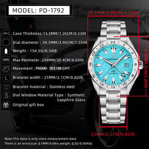 Luxury Automatic Mechanical Watch with Sapphire Glass and Calendar