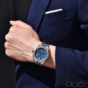 Luxury Desert Texture GMT Watch for Men with Sapphire