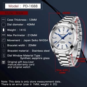 Luxury Mechanical Diver Watch with Sapphire Glass and 10Bar Resistance Luxury Mechanical Diver Watch with Sapphire Glass and 10Bar Resistance