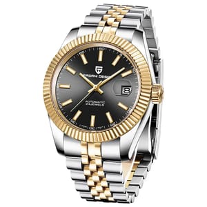 Elegant Automatic Mechanical Watch with Sapphire Crystal and Calendar