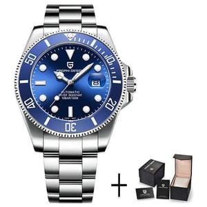 Luxury Diver Automatic Watch with Sapphire Glass and Screw Crown