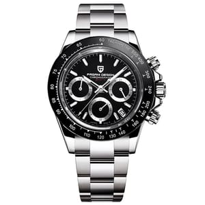 Elegant Multi-Time Zone Chronograph Watch with Sapphire Glass