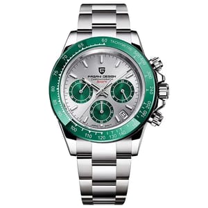 Elegant Multi-Time Zone Chronograph Watch with Sapphire Glass