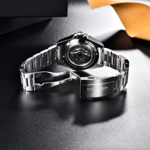 Elegant GMT Mechanical Watch with Sapphire Glass and Calendar