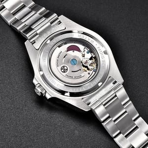 Elegant GMT Mechanical Watch with Sapphire Glass and Calendar
