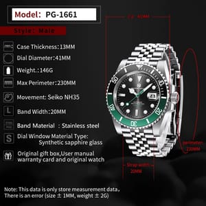 Limited Edition Men's Automatic Watch with Sapphire Crystal Glass