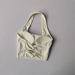 Halter Neck Sports Bra with Padded Support and Stylish Back