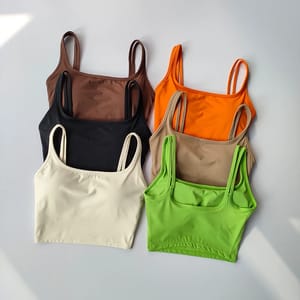 U-Shaped Back Sports Bra for Running and Fitness Support