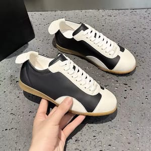 Genuine Leather Platform Sneakers for Women with Casual Style
