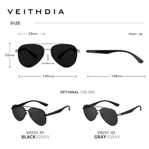 Veithdia - Men's Aviator Sunglasses 5
