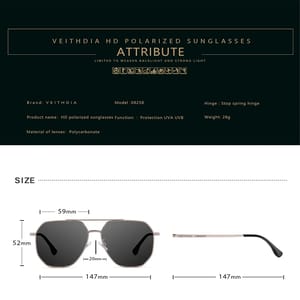 Veithdia - Men's Aviator Sunglasses 5