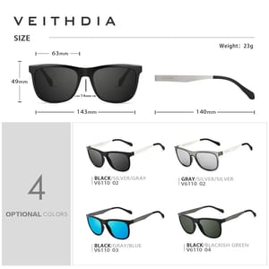 Veithdia - Men's Aviator Sunglasses 5