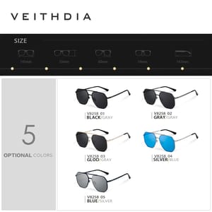 Veithdia - Men's Aviator Sunglasses 5