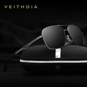 Men's Polarized UV400 Square Sunglasses for Outdoor Driving Veithdia - Men's Aviator Sunglasses 1