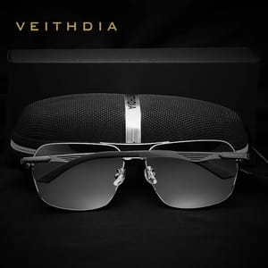 Men's Polarized UV400 Square Sunglasses for Outdoor Driving Veithdia - Men's Aviator Sunglasses 3