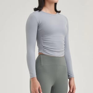 Breathable Quick-Dry Yoga Top with Full Sleeves for Women