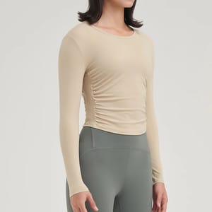 Breathable Quick-Dry Yoga Top with Full Sleeves for Women