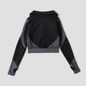 Seamless Long Sleeve Yoga T-Shirt with Zipper and Comfort Fit Seamless Long Sleeve Yoga T-Shirt with Zipper and Comfort Fit