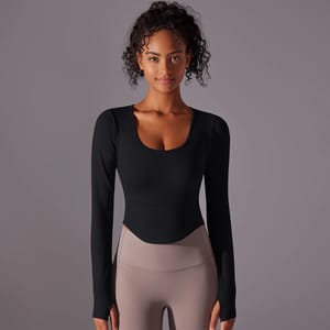 Quick-Dry Long Sleeve Yoga T-Shirt for High-Intensity Workouts