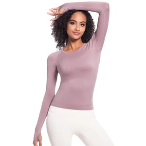 Breathable Long Sleeve Gym T-Shirt for Women’s Workout and Running