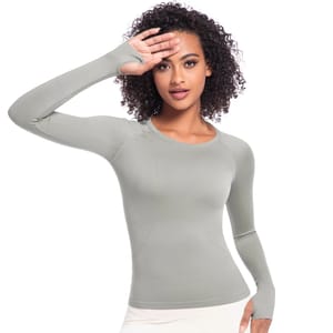 Breathable Long Sleeve Sports T-Shirt for Women’s Running and Yoga