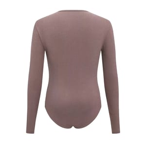 Ribbed Long Sleeve Bodysuit with Bodycon Fit for Streetwear
