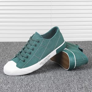 Lightweight Canvas Lace-Up Sneakers for Everyday Casual Wear
