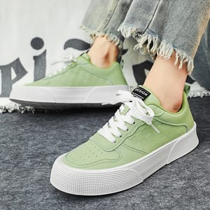 Men's Low-Top Canvas Platform Sneakers for Casual Street Style
