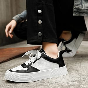 Men's Low-Top Canvas Platform Sneakers for Casual Street Style