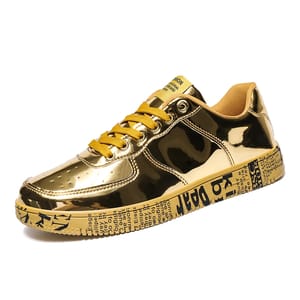 Men’s Glitter Streetwear Sneakers with Vulcanized Rubber Sole