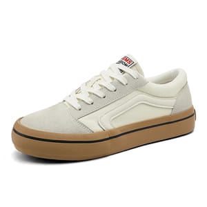 Men’s Black Canvas Vulcanized Sneakers with Skate-Inspired Design