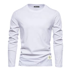 Men’s 100% Cotton Long Sleeve Casual T-Shirt for Spring