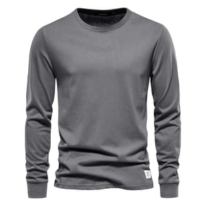 Men’s Long Sleeve Cotton T-Shirt for Everyday Casual Style