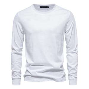 Men’s Long Sleeve Cotton T-Shirt for Everyday Casual Style