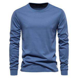 Men’s Long Sleeve Cotton T-Shirt for Everyday Casual Style