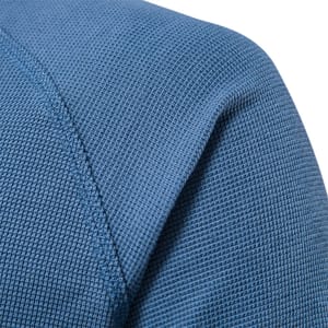 Men’s Waffle Knit Henley Long Sleeve T-Shirt for Casual Wear