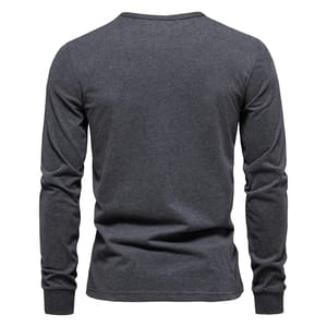 Men’s 100% Cotton Long Sleeve T-Shirt with Letter Print Men’s 100% Cotton Long Sleeve T-Shirt with Letter Print