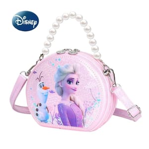 Glowing Cartoon Pearl Shoulder Bag with Quicksand Elsa Design