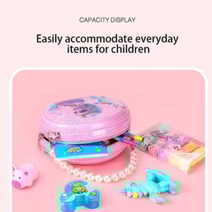 Glowing Cartoon Pearl Shoulder Bag with Quicksand Elsa Design