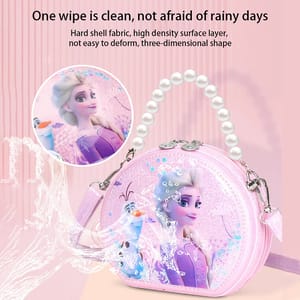 Glowing Cartoon Pearl Shoulder Bag with Quicksand Elsa Design