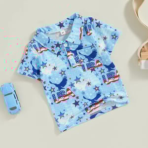 Toddler Boys Cartoon Print Short Sleeve Holiday Tees Toddler Boys Cartoon Print Short Sleeve Holiday Tees