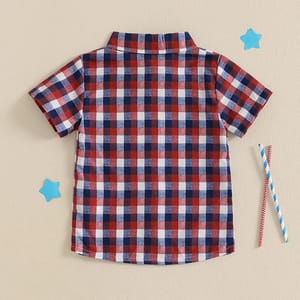 Toddler Boys Plaid Button-Down Shirt for Summer Outings Toddler Boys Plaid Button-Down Shirt for Summer Outings
