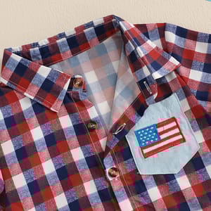 Toddler Boys Plaid Button-Down Shirt for Summer Outings Toddler Boys Plaid Button-Down Shirt for Summer Outings